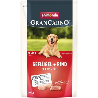 Nourriture pour chiens senior - Poulet & Bœuf, 4kg Nourriture pour chiens senior - Poulet & Bœuf, 4kg