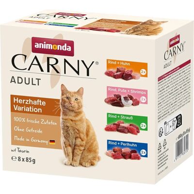 Animonda Carny Vegyes Doboz - Nedves macskaeledel - 4 íz - 8x85g Animonda Carny Vegyes Doboz - Nedves macskaeledel - 4 íz - 8x85g