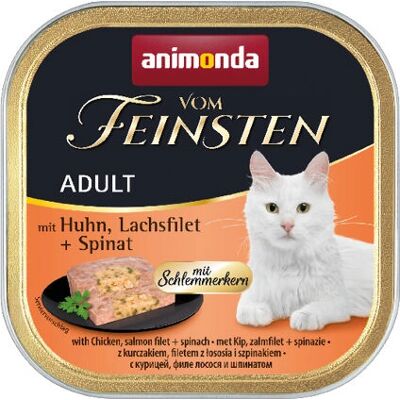 Animonda Vom Feinsten - Adulte - Poulet, Saumon & Épinards - Nourriture pour Chats Animonda Vom Feinsten - Adulte - Poulet, Saumon & Épinards - Nourriture pour Chats