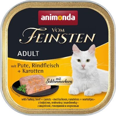 Animonda Vom Feinsten - Märkäruoka kissoille - Aikuiset kalkkunalla, naudalla ja porkkanoilla Animonda Vom Feinsten - Märkäruoka kissoille - Aikuiset kalkkunalla, naudalla ja porkkanoilla