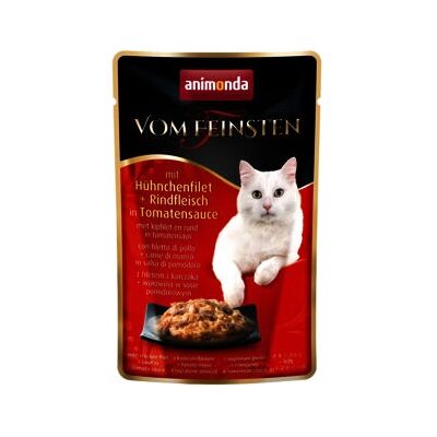 Animonda - Mokra karma dla kotów z kurczakiem i wołowiną w sosie pomidorowym - 18x50g Animonda - Mokra karma dla kotów z kurczakiem i wołowiną w sosie pomidorowym - 18x50g