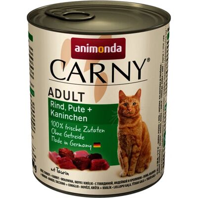 Animonda Carny Adult Katzenfutter - Rind, Pute & Kanin - 6x800g Animonda Carny Adult Katzenfutter - Rind, Pute & Kanin - 6x800g
