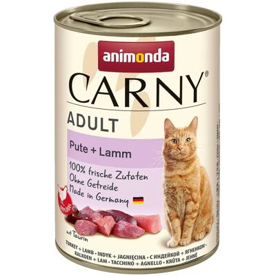 Hrană pentru pisici Animonda Carny Adulți Curcan Miel - Fără cereale, 6 x 400g Hrană pentru pisici Animonda Carny Adulți Curcan Miel - Fără cereale, 6 x 400g