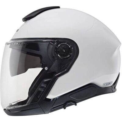 Casque J2 Blanc de Schuberth - ECE 22.06 - Léger, Mentonnière Amovible - Publicité Casque J2 Blanc de Schuberth - ECE 22.06 - Léger, Mentonnière Amovible - Publicité
