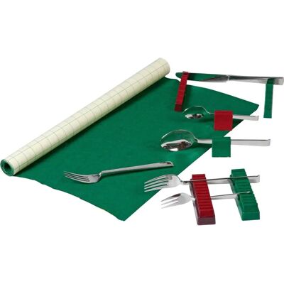 BUCHHOLZ Grüner Besteckhalter für 64 Teile - Küchenorganizer BUCHHOLZ Grüner Besteckhalter für 64 Teile - Küchenorganizer