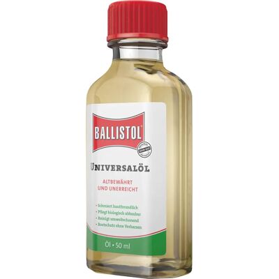 Huile universelle Ballistol - 50 ml, biodégradable, glissante - Publicité Huile universelle Ballistol - 50 ml, biodégradable, glissante - Publicité