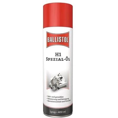 Ballistol H1 Aerosol 400 ml - Huile lubrifiante - Publicité Ballistol H1 Aerosol 400 ml - Huile lubrifiante - Publicité