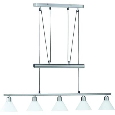 Lampa suspendată modernă Trio Stamina - 5 lumini - Nichel mat Lampa suspendată modernă Trio Stamina - 5 lumini - Nichel mat