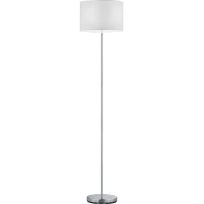 Lampadaire Trio Hotel Nickel Mat - Moderne avec Abat-jour Blanc Lampadaire Trio Hotel Nickel Mat - Moderne avec Abat-jour Blanc