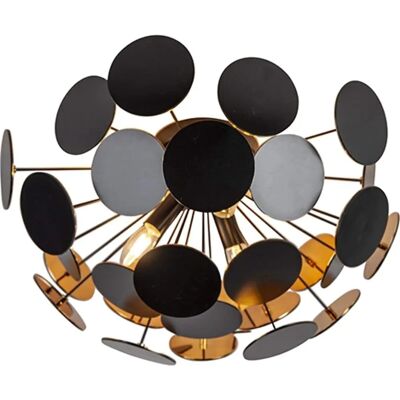 Lampada a soffitto Discalgo nero opaco 3 luci Lampada a soffitto Discalgo nero opaco 3 luci