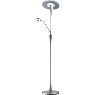 Lámpara de pie Quebec Trio Lighting Moderna Madre e Hijo Níquel Mate - 3000-6500K - Lámpara Lámpara de pie Quebec Trio Lighting Moderna Madre e Hijo Níquel Mate - 3000-6500K - Lámpara