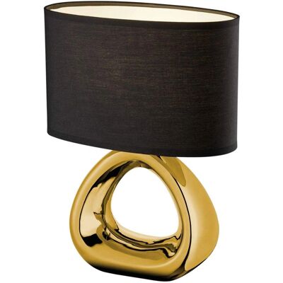 TRIO LIGHTING Gizeh Bordslampa - Modern keramikbas med oval lampskärm TRIO LIGHTING Gizeh Bordslampa - Modern keramikbas med oval lampskärm