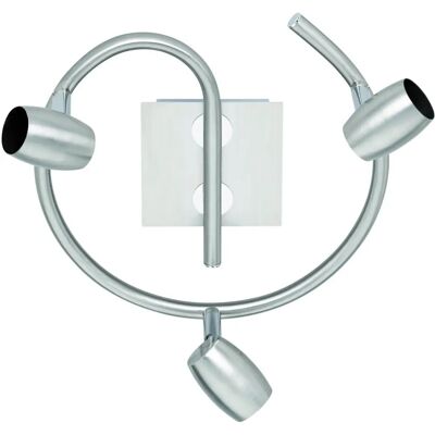 Lámpara de techo moderna Trio Michael 3 luces níquel mate Lámpara de techo moderna Trio Michael 3 luces níquel mate