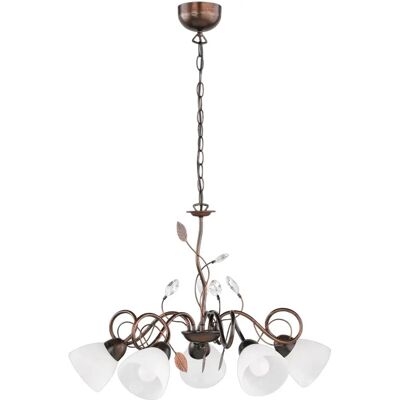 Trio Lighting Traditio Antik Rust 5-lys Pendellampe Trio Lighting Traditio Antik Rust 5-lys Pendellampe