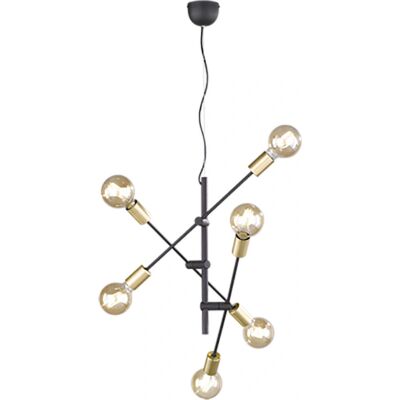 Trio Lighting Cross Moderne 6-Flammige Pendelleuchte - Deckenlampe Trio Lighting Cross Moderne 6-Flammige Pendelleuchte - Deckenlampe