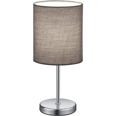 Lampe de table moderne avec abat-jour en tissu gris de Trio Lighting Lampe de table moderne avec abat-jour en tissu gris de Trio Lighting