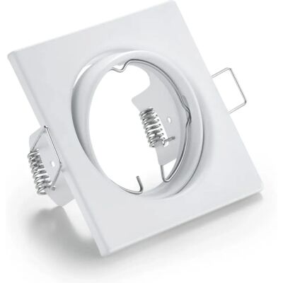 Projecteur encastré carré blanc Trio - Réglable GU10 - 15W - Publicité Projecteur encastré carré blanc Trio - Réglable GU10 - 15W - Publicité