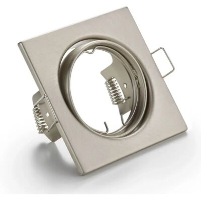 Projecteur encastré carré réglable Trio Lighting - Nickel mat - 8x8cm - Max 15W - Publicité Projecteur encastré carré réglable Trio Lighting - Nickel mat - 8x8cm - Max 15W - Publicité
