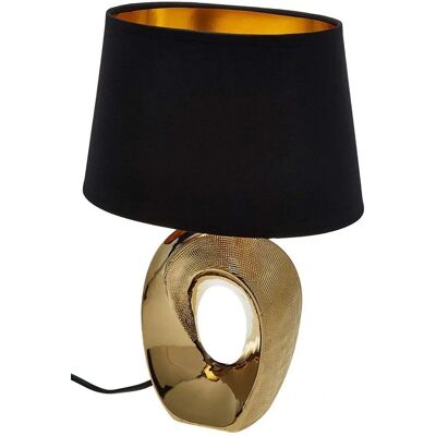 Lampe de bureau en céramique TRIO LEUCHTEN Taba - Moderne, Or/Noir - IP20 - Publicité Lampe de bureau en céramique TRIO LEUCHTEN Taba - Moderne, Or/Noir - IP20 - Publicité