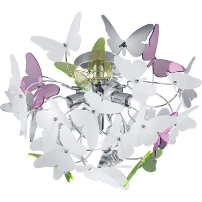 Deckenleuchte TRIO LEUCHTEN Butterfly Lampen 45 cm Grau - Deckenlampe in Schmetterlings-Optik Deckenleuchte TRIO LEUCHTEN Butterfly Lampen 45 cm Grau - Deckenlampe in Schmetterlings-Optik
