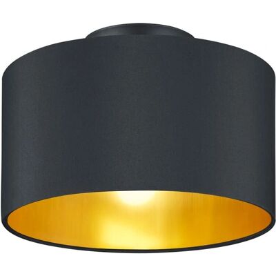 Lampada da soffitto Hostel Moderna a 2 Luci Cilindrica Nera Lampada da soffitto Hostel Moderna a 2 Luci Cilindrica Nera