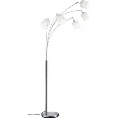 Lampada da terra Moderna Tommy II 5 luci Nichel Opaco - Lampada da terra Lampada da terra Moderna Tommy II 5 luci Nichel Opaco - Lampada da terra
