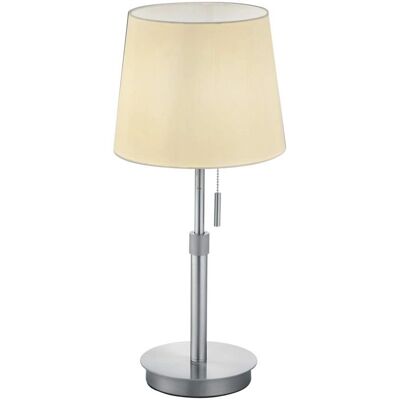 Trio Lighting - Lyon modern bordslampa med rund konisk skärm, nickel matt Trio Lighting - Lyon modern bordslampa med rund konisk skärm, nickel matt