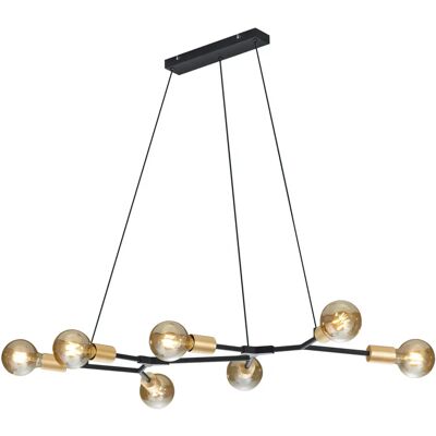 Nowoczesny żyrandol 7 źródeł światła Trio Lighting Cross czarny i złoty Nowoczesny żyrandol 7 źródeł światła Trio Lighting Cross czarny i złoty