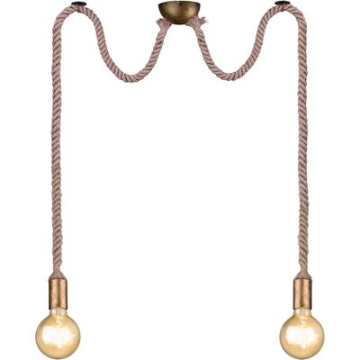 Trio Lighting Rope Vintage 2 Light Bar Pendant Ceiling Light - Pendant Ceiling Light Trio Lighting Rope Vintage 2 Light Bar Pendant Ceiling Light - Pendant Ceiling Light