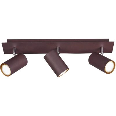 Trio Lighting - Trio Marley Foco de plafond moderne à 3 lumières Bar Rusty - Projecteur plafond Trio Lighting - Trio Marley Foco de plafond moderne à 3 lumières Bar Rusty - Projecteur plafond
