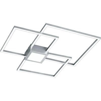 Trio Lighting Hydra Moderne 38W LED Halbnische Leuchte Nickel Matt - LED Deckenleuchte Trio Lighting Hydra Moderne 38W LED Halbnische Leuchte Nickel Matt - LED Deckenleuchte