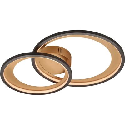 Trio Leuchten Deckenlampe Schwarz mit Gold 85 cm inkl. LED und Dimmer Trio Leuchten Deckenlampe Schwarz mit Gold 85 cm inkl. LED und Dimmer