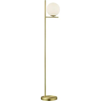 Trio Lighting Pure Moderne Messing Stehlampe mit Fußschalter - Stehlampe Trio Lighting Pure Moderne Messing Stehlampe mit Fußschalter - Stehlampe
