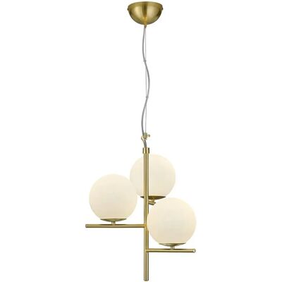 Trio Lighting Pure Modern 3 Light Multi Arm Pendant Ceiling Light Brass Matt Trio Lighting Pure Modern 3 Light Multi Arm Pendant Ceiling Light Brass Matt