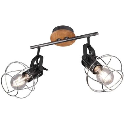 Lámpara de techo vintage Madras 2 luces - Montaje en techo o pared Lámpara de techo vintage Madras 2 luces - Montaje en techo o pared