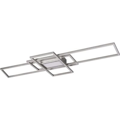 Trio Lighting Irvine Modern 60W LED Semi Flush Light Nickel Matt - LED Semi Flush Light Trio Lighting Irvine Modern 60W LED Semi Flush Light Nickel Matt - LED Semi Flush Light