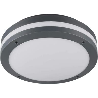 Projecteur de plafond extérieur Trio - IP54, 12W, 3000K, Anthracite, Capteur de mouvement - Publicité Projecteur de plafond extérieur Trio - IP54, 12W, 3000K, Anthracite, Capteur de mouvement - Publicité