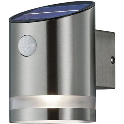 Trio Nickel Außen Solar Wandleuchte mit Sensor - 165lm 3000K Trio Nickel Außen Solar Wandleuchte mit Sensor - 165lm 3000K