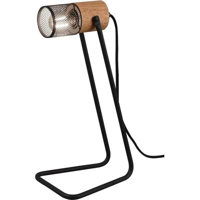 Lampe de table vintage Trio Tosh - Métal et bois - Publicité Lampe de table vintage Trio Tosh - Métal et bois - Publicité