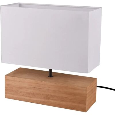 Lampe de Table Moderne Woody de Trio Lighting - Couleur bois / Blanc - Publicité Lampe de Table Moderne Woody de Trio Lighting - Couleur bois / Blanc - Publicité