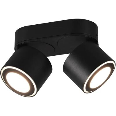 Projecteur plafond Taurus - Noir mat - 3000K - Double LED - Publicité Projecteur plafond Taurus - Noir mat - 3000K - Double LED - Publicité