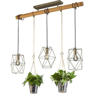 Lampada a sospensione moderna Trio Lighting Plant 3 luci nichel - Illuminazione interna Lampada a sospensione moderna Trio Lighting Plant 3 luci nichel - Illuminazione interna