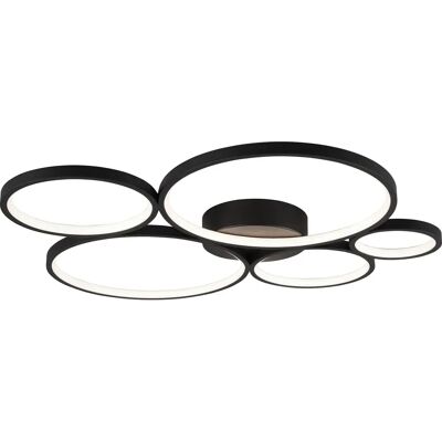 Trio Lighting Rondo Modern 49W LED Semi Încastrat Negru Mat 3000K - Lumină de Tavan LED Trio Lighting Rondo Modern 49W LED Semi Încastrat Negru Mat 3000K - Lumină de Tavan LED