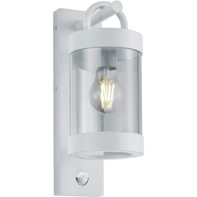 Vit utomhusvägglampa med PIR Vit utomhusvägglampa med PIR