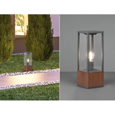Lampa Słupkowa Zewnętrzna Garonne - Nowoczesna, Drewno, IP44 Lampa Słupkowa Zewnętrzna Garonne - Nowoczesna, Drewno, IP44
