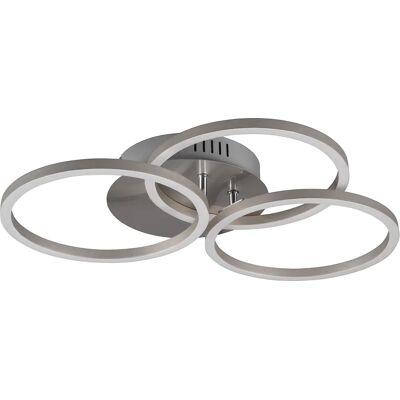 Plafonnier moderne LED Circle Trio Lighting - Nickel - Publicité Plafonnier moderne LED Circle Trio Lighting - Nickel - Publicité