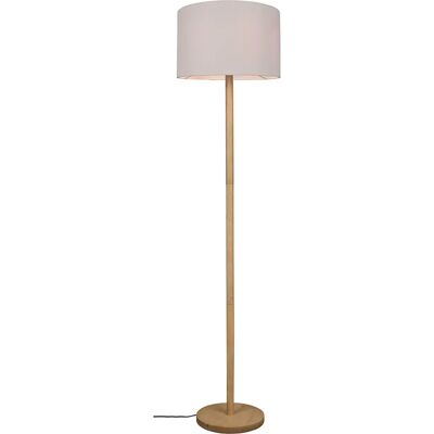 Lampa stojąca Korba Trio Lighting - Nowoczesna, drewniana podstawa, włącznik nożny - Lampa stojąca Lampa stojąca Korba Trio Lighting - Nowoczesna, drewniana podstawa, włącznik nożny - Lampa stojąca