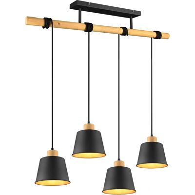Lampa wisząca Harris od Trio - Vintage, czarna Lampa wisząca Harris od Trio - Vintage, czarna