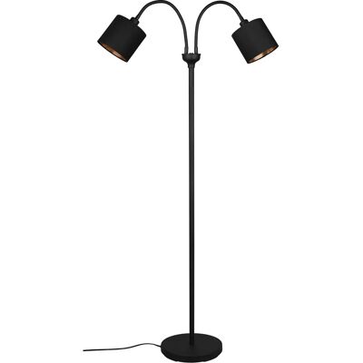 Lampadaire Reality Tommy - Métal et tissu noir moderne - Publicité Lampadaire Reality Tommy - Métal et tissu noir moderne - Publicité