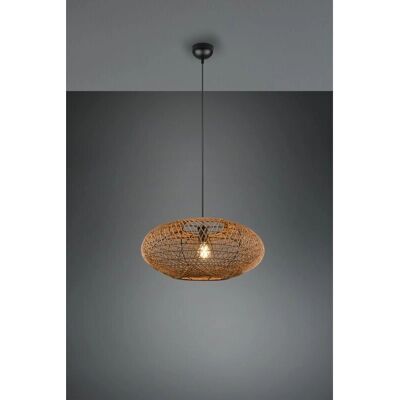 Trio Beleuchtung Hedda Natürlicher Sisal Pendelleuchte - Modernes Drahtgestell Deckenlampe Trio Beleuchtung Hedda Natürlicher Sisal Pendelleuchte - Modernes Drahtgestell Deckenlampe